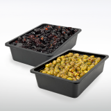 Baked Black Olives and Seasoned Green Olives Make Italy